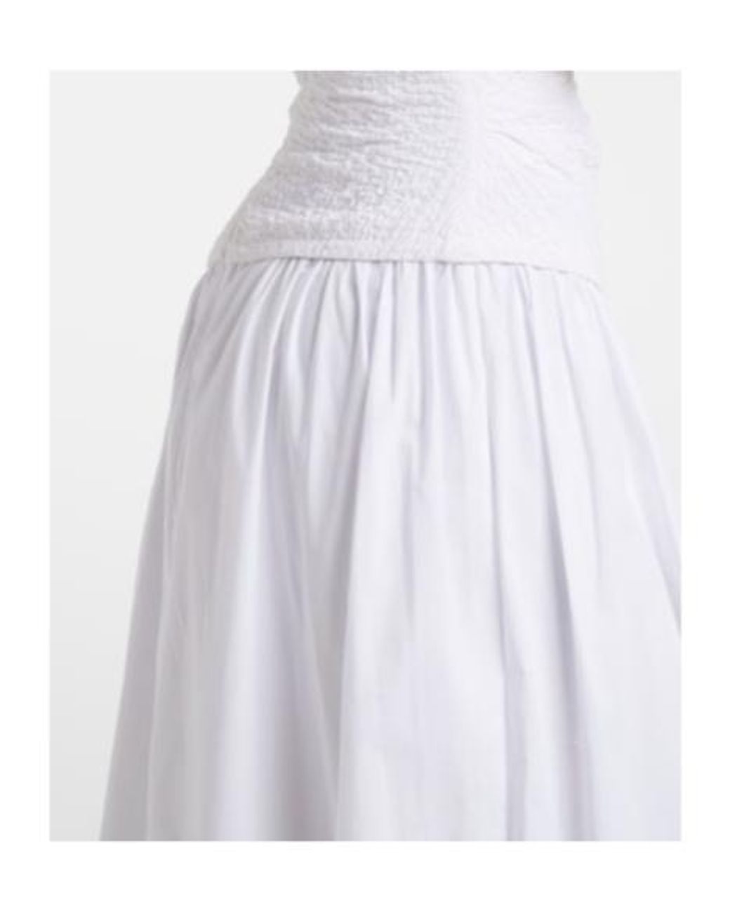 Staud White Nia Cotton Midi Dress
