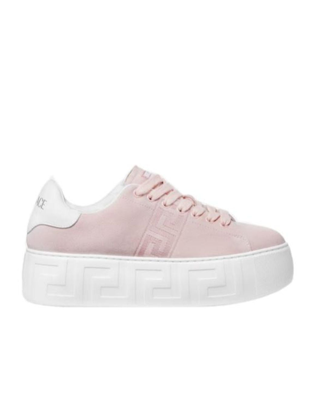 Versace Pink La Greca Platform Sneakers