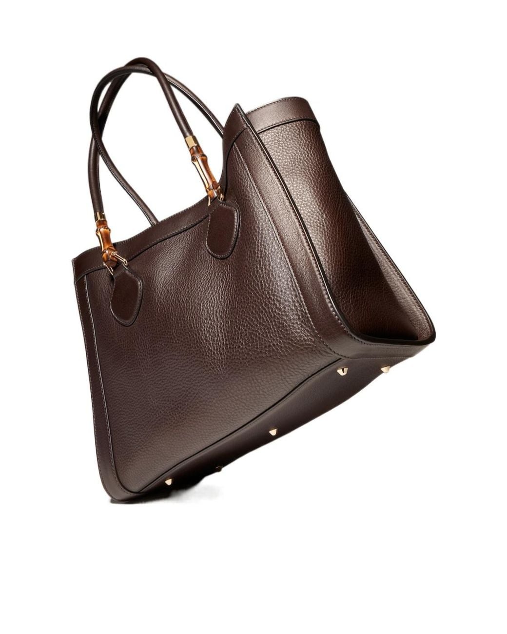 Gucci Brown Bamboo Tote Medium Bag