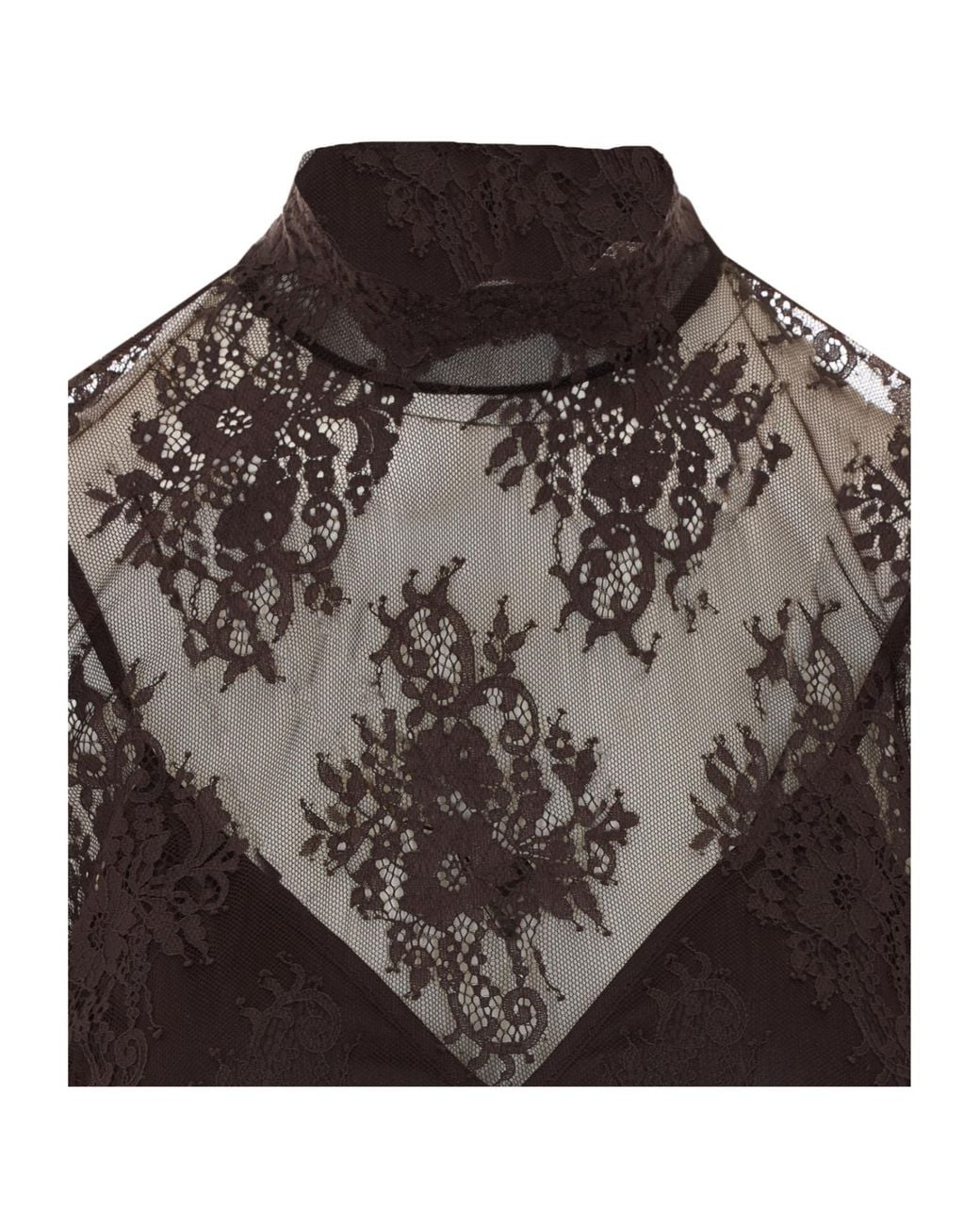 Aniye By Brown Lace Mini Dress