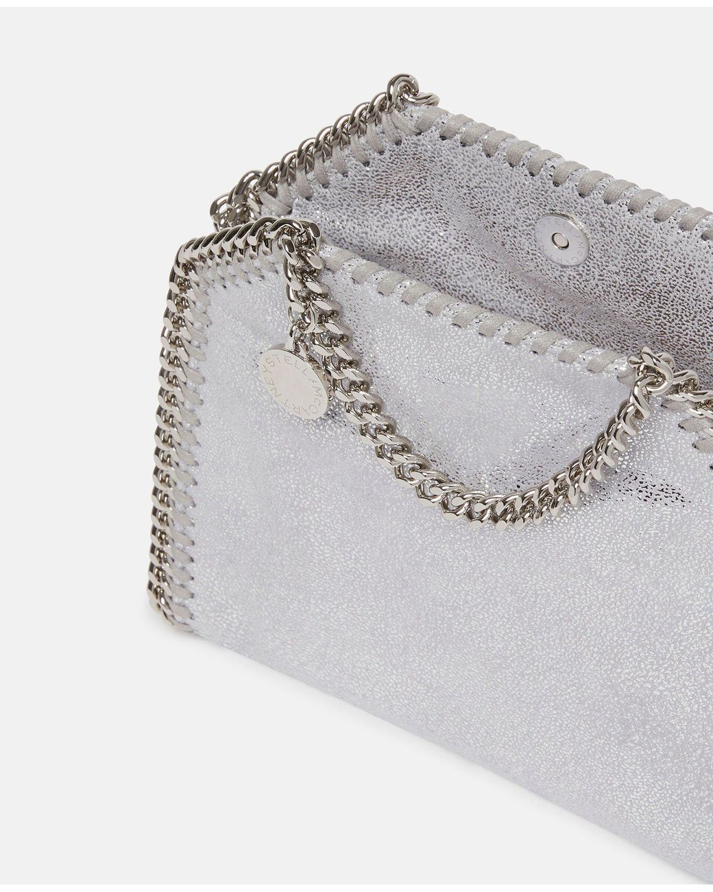 Stella McCartney Gray Falabella Tiny Top Handle Bag