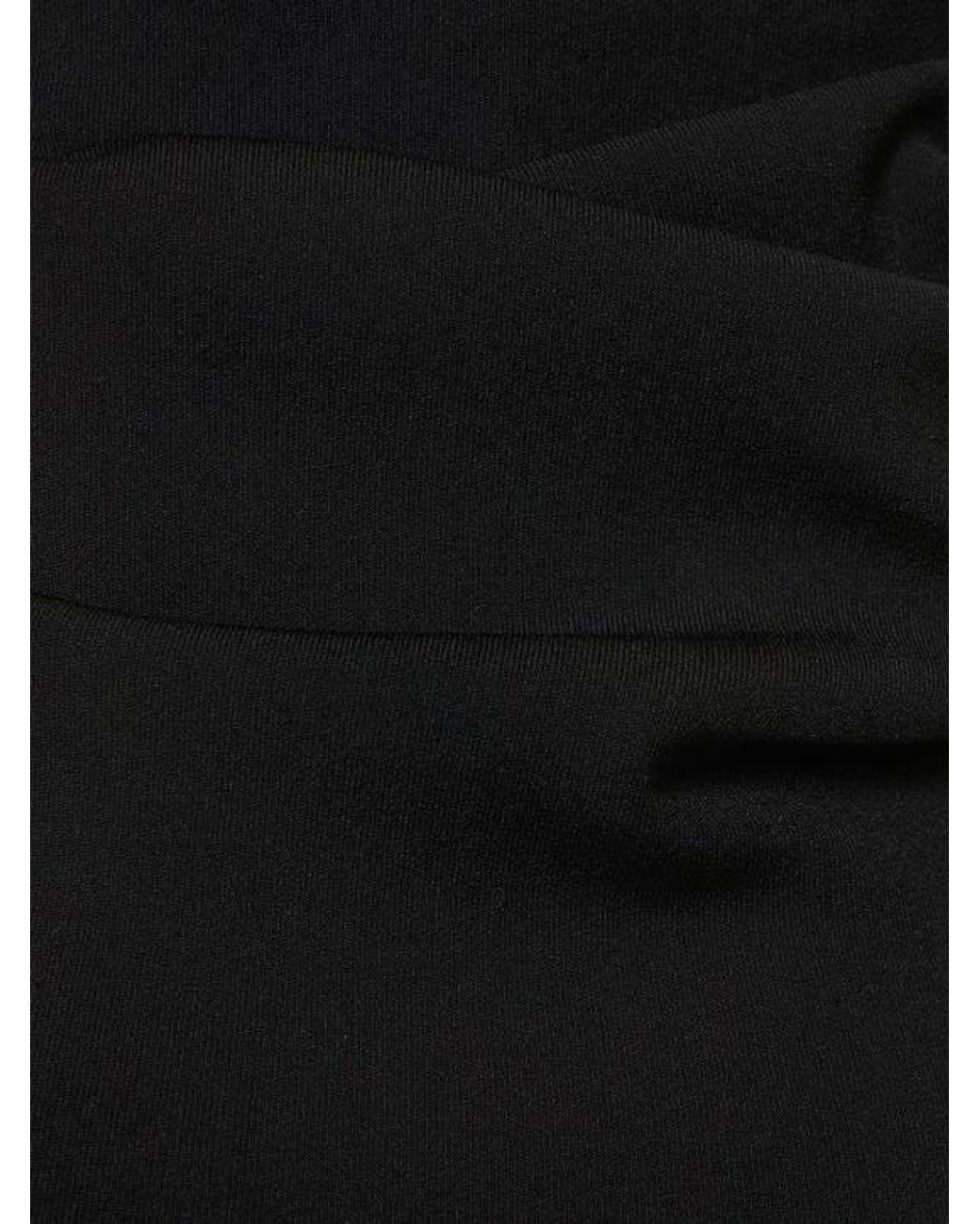 Dion Lee Black Rib Knit Interlink Crossed Midi Dress