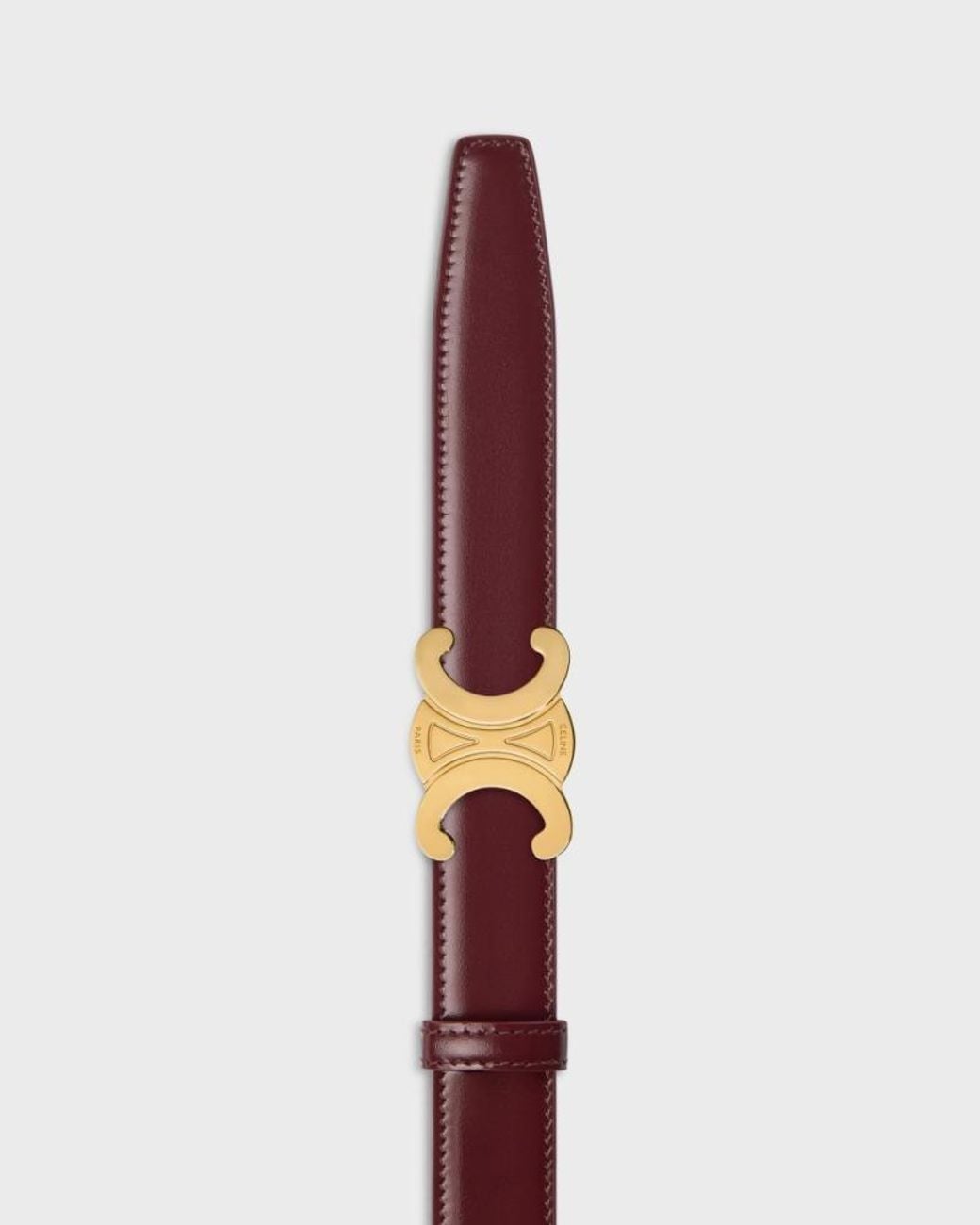 Céline White Triomphe Buckle 25 Mm Reversible Belt