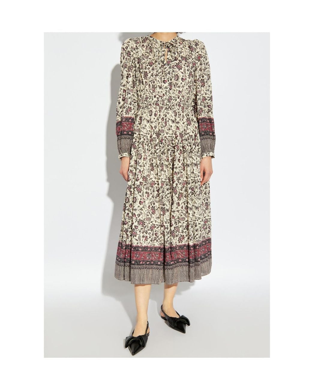 Ulla Johnson Natural Floral Print Maxi Dress
