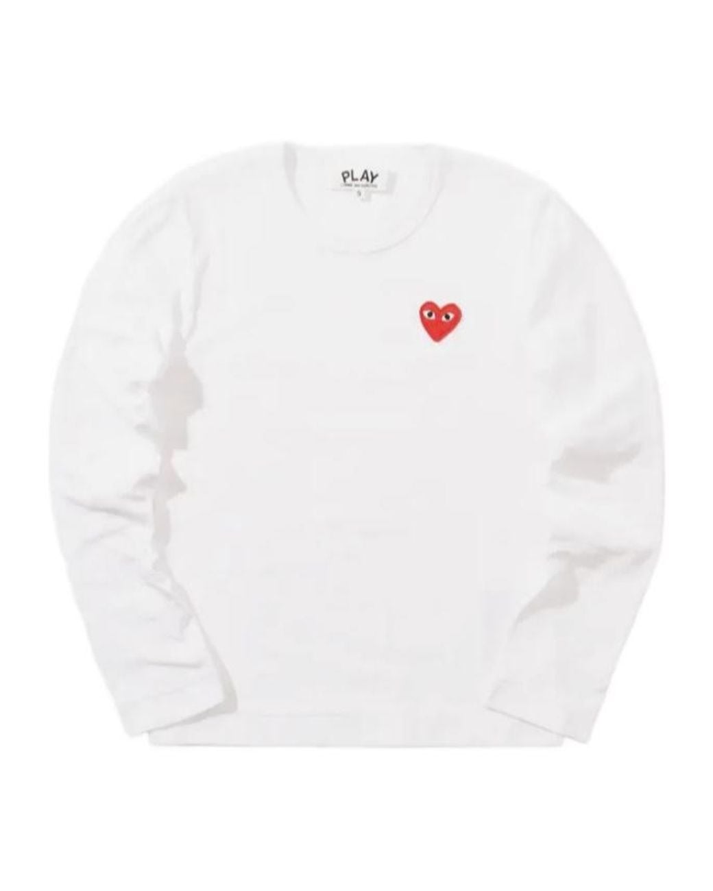 COMME DES GARÇONS PLAY White Logo-Patch T-Shirt