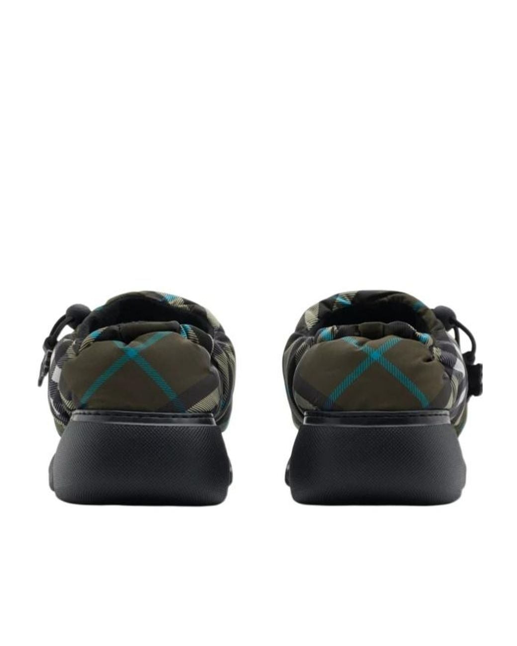 Burberry Black Check Printed Pillow Padded Slippers for men