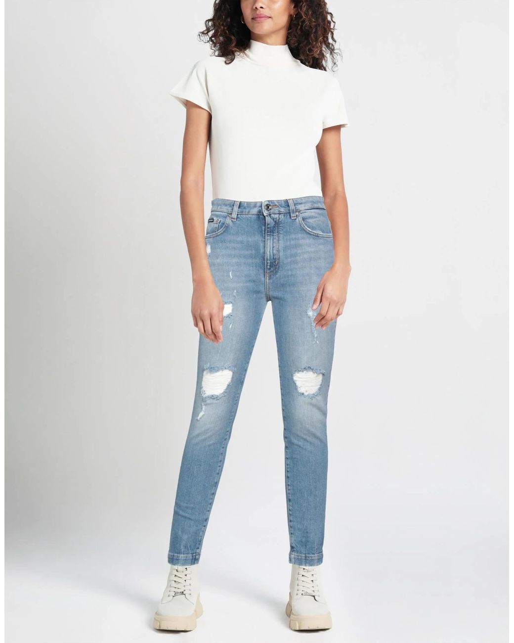 Dolce & Gabbana Blue Skinny Jeans