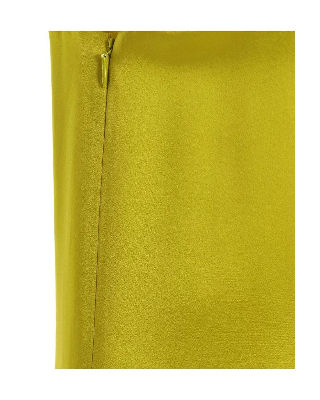 Stella McCartney Yellow Fringed Hem Sleeveless Dress