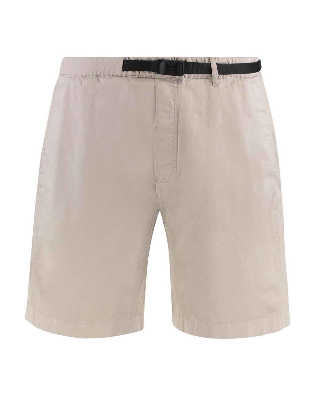 Woolrich Gray Belted Bermuda Shorts for men