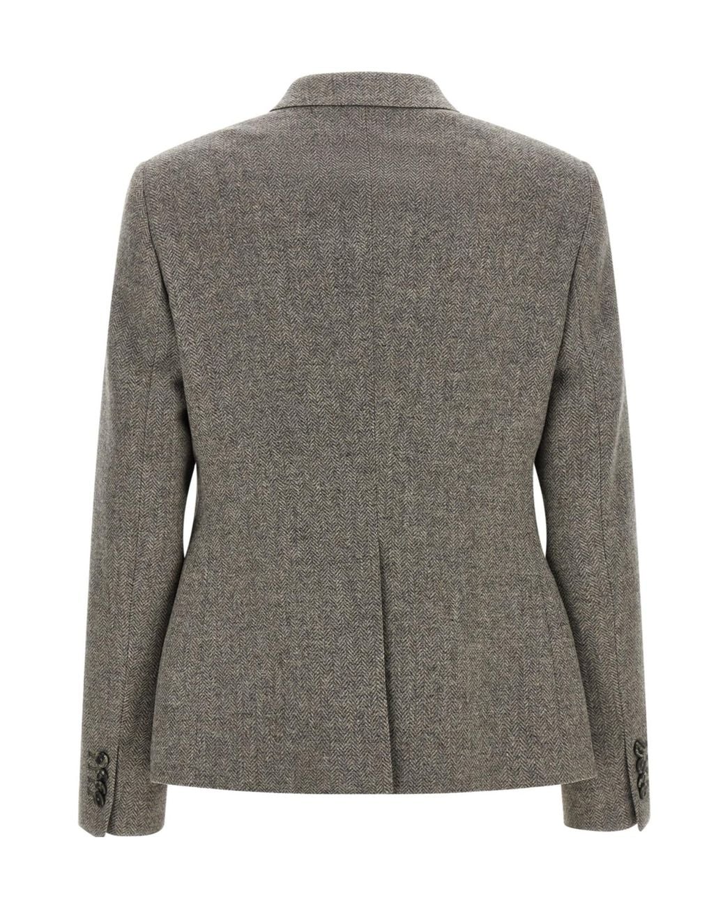 Tagliatore Green Herringbone Double-Breasted Blazer
