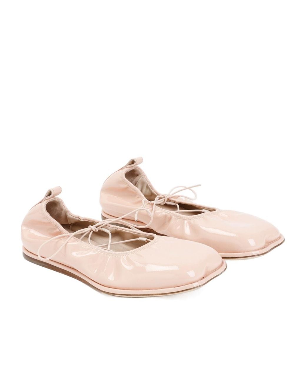 Simone Rocha Pink Bow Detail Ballet Flats