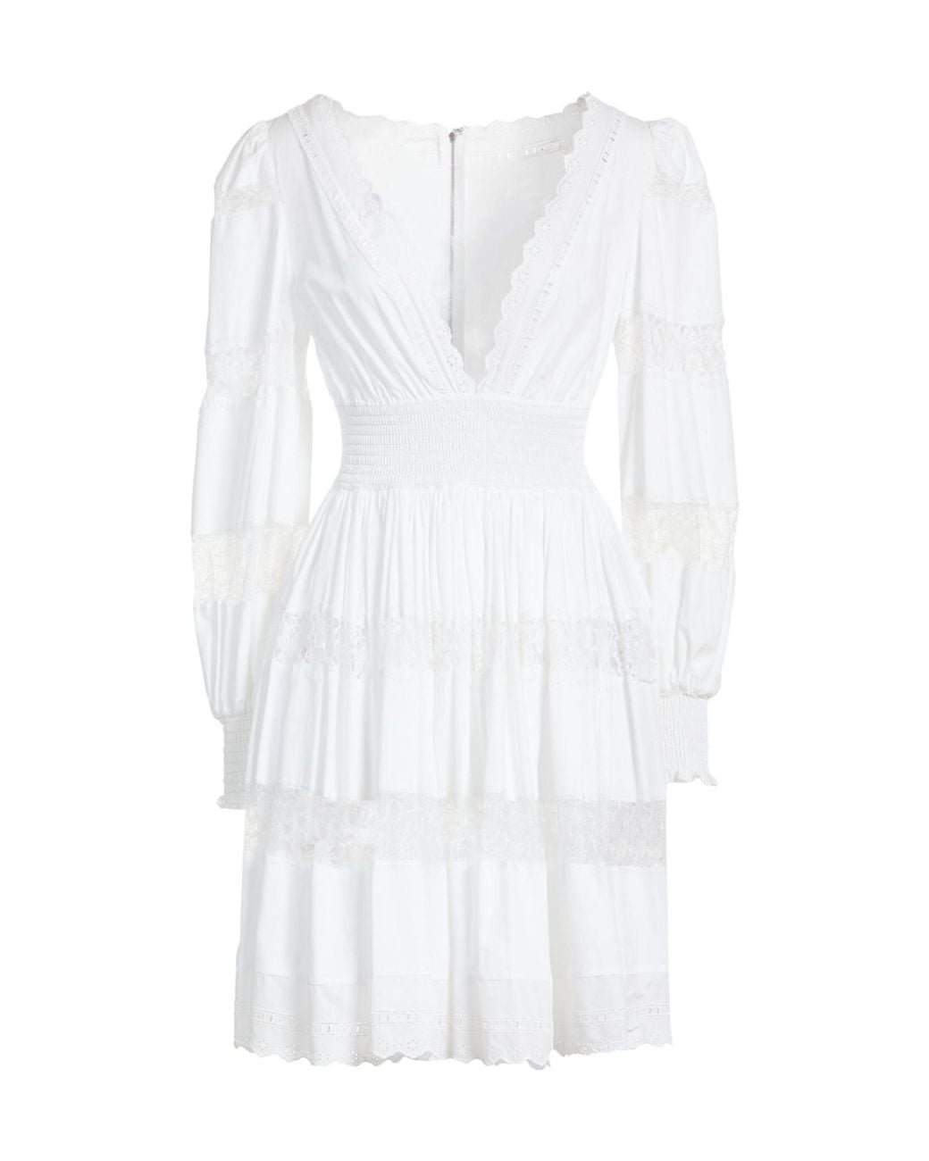 Dolce & Gabbana White Long-Sleeve Lace Dress