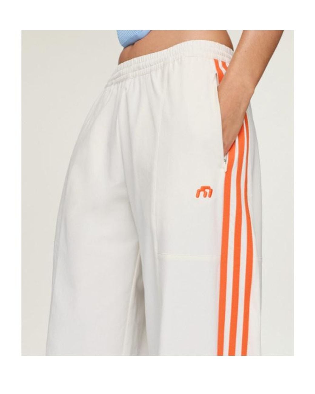 Adidas Originals White Adidas Miaou Side-Stripe Track Pants