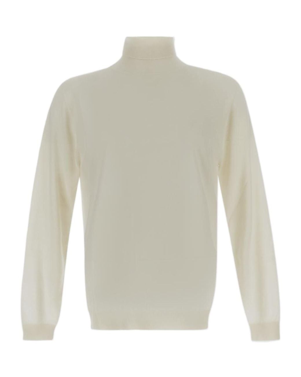 Lardini White Long-Sleeved Turtleneck Jumper for men