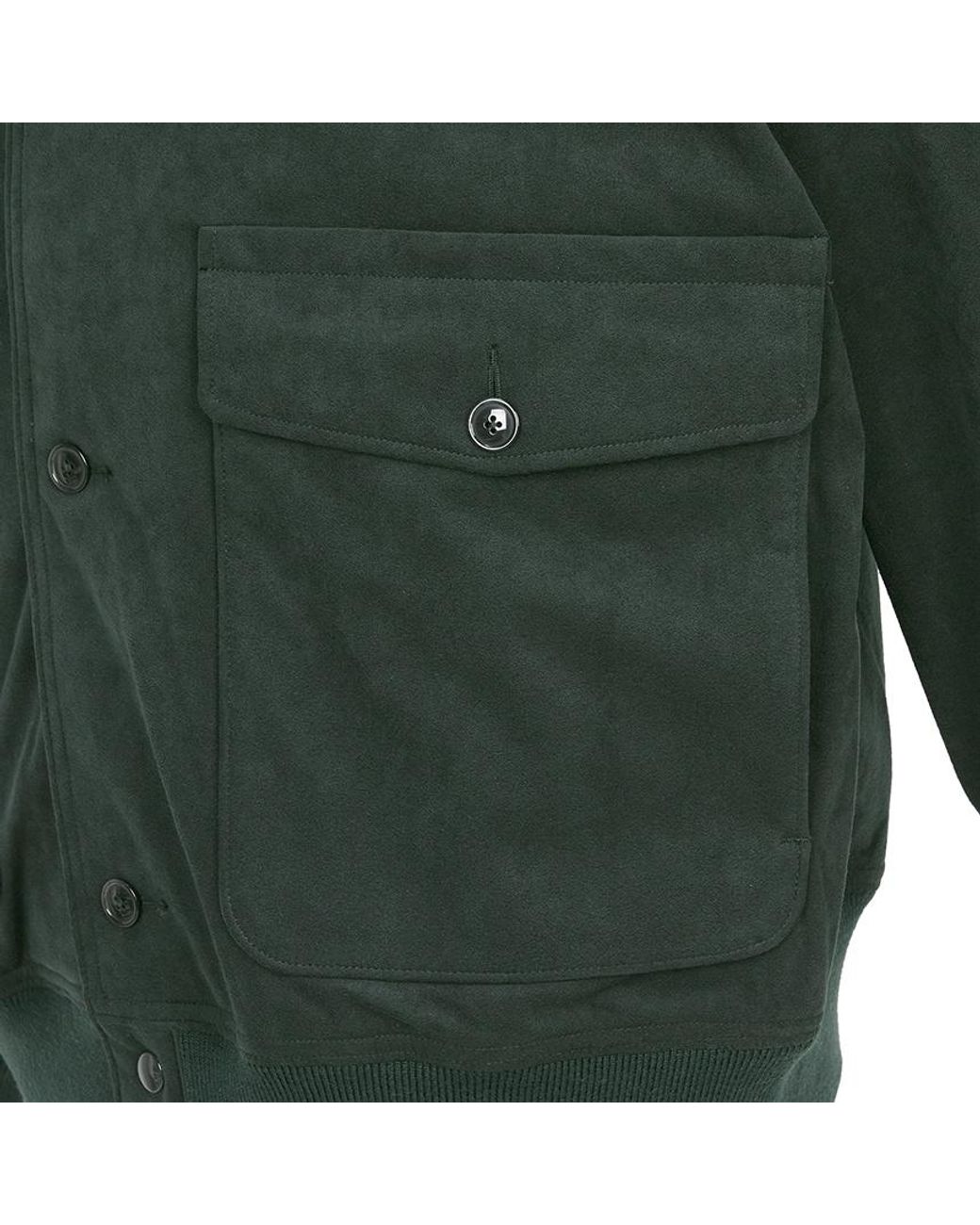 Nanamica Green Stand-Up Collar Jacket for men