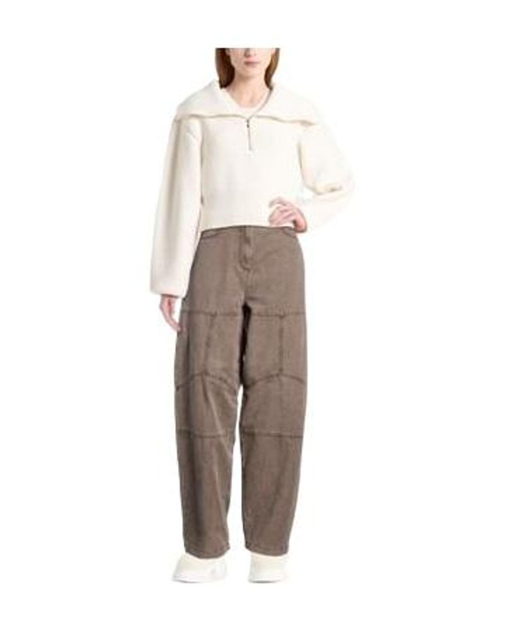 MAX&Co. Brown High-Waisted Cargo Casual Trousers
