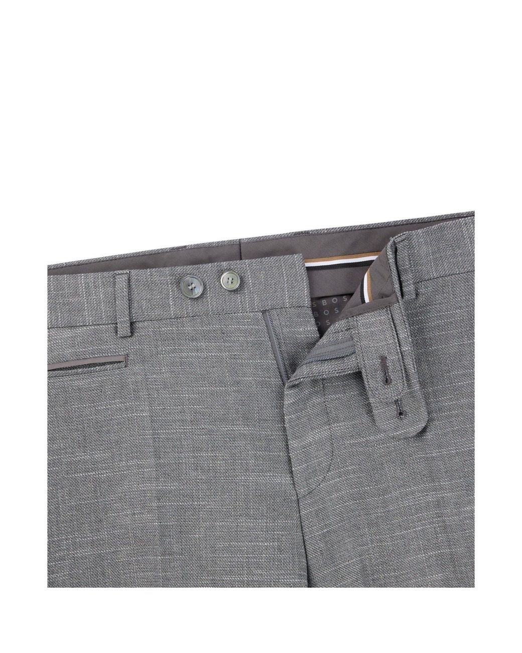 Boss Gray Minimalist And Versatile Trousers for men