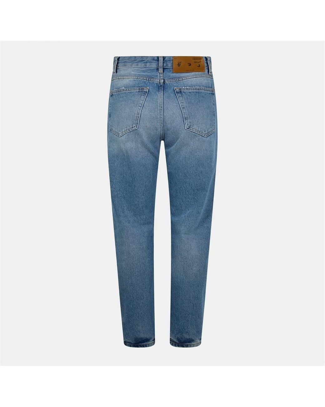 Off-White c/o Virgil Abloh Blue Straight Jeans