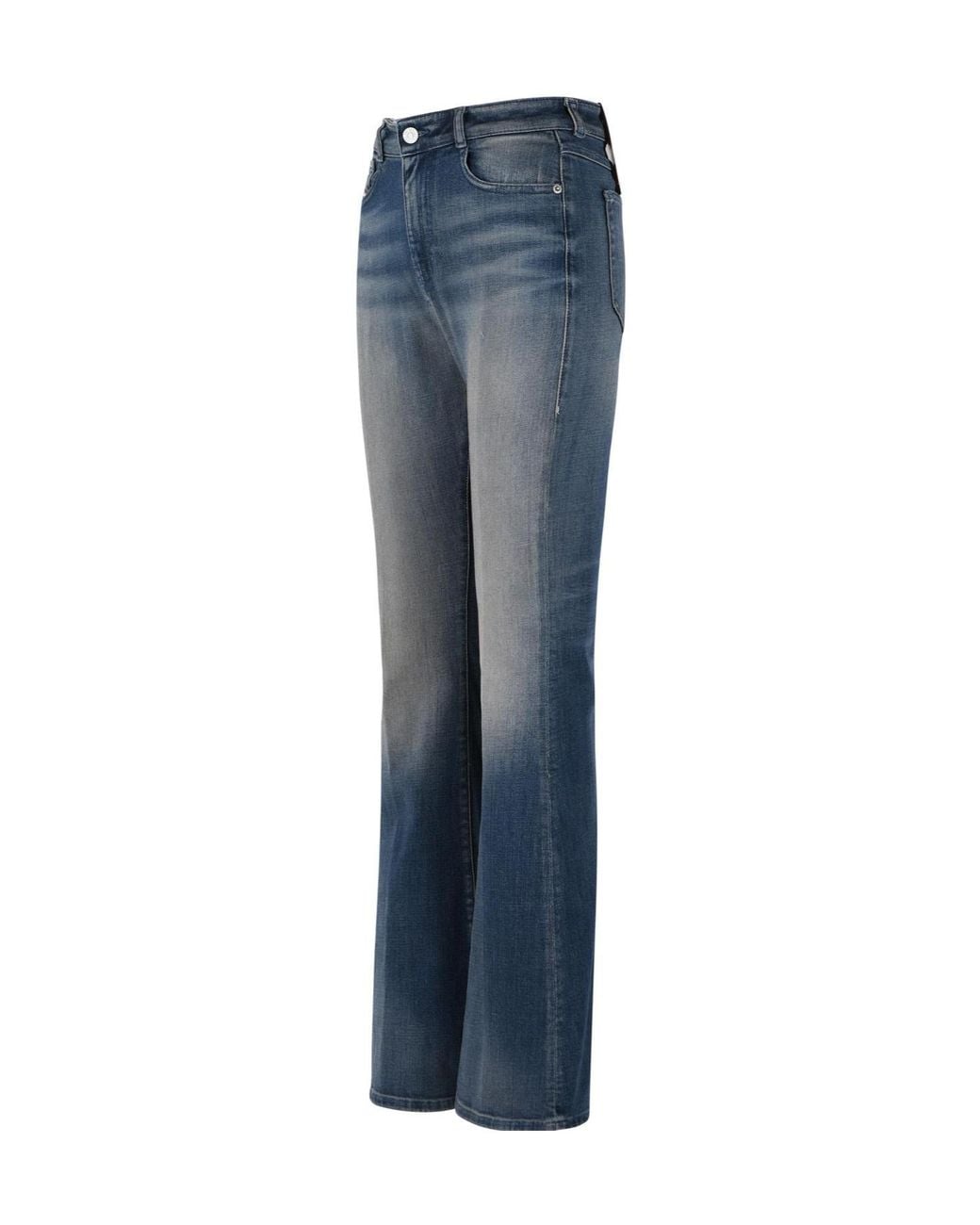 DIESEL Blue Logo Detail Flared Jeans