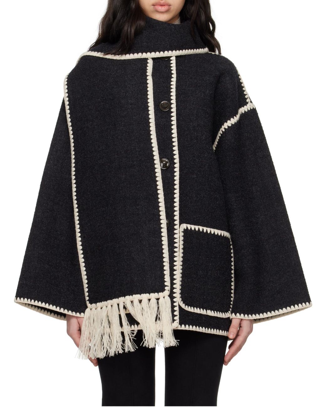 Totême Black Scarf Jacket