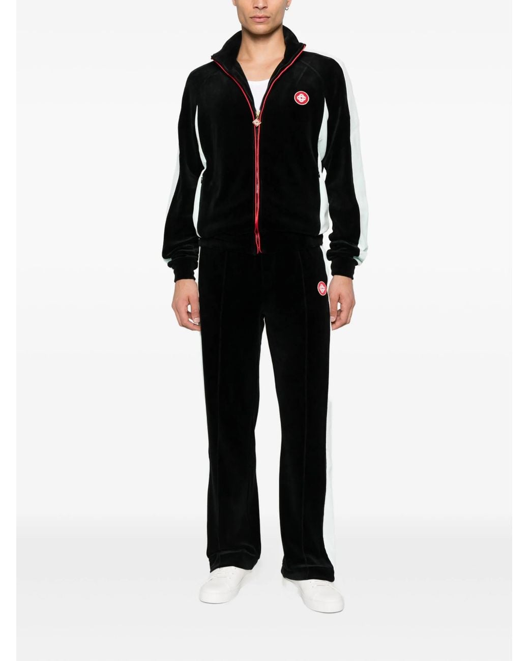 Casablanca Black Contrast-Stripe Track Pants for men
