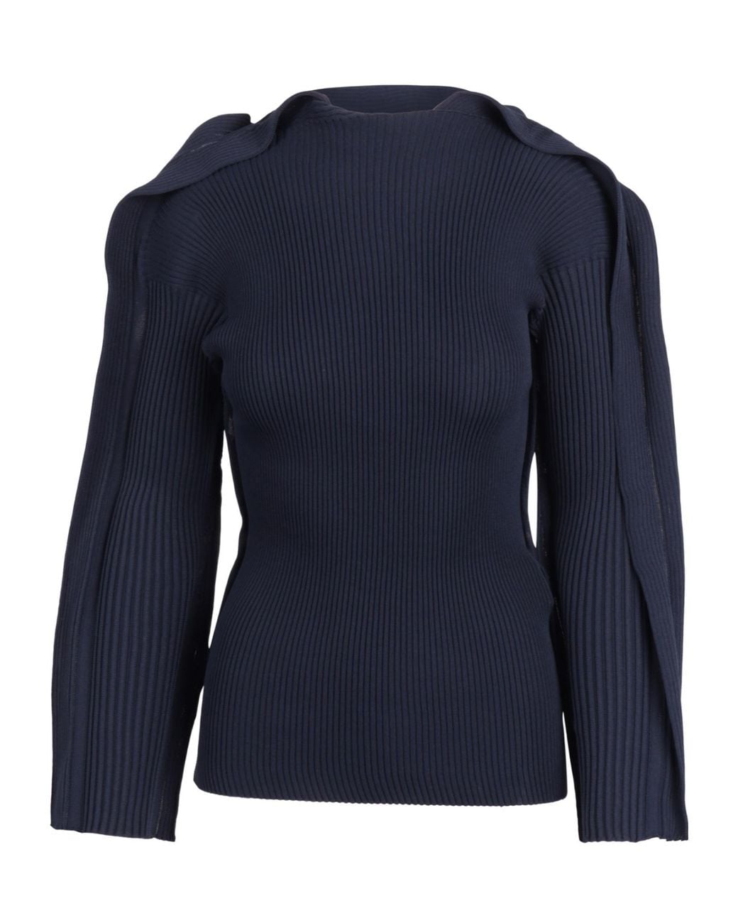 Issey Miyake Blue Prance Ribbed Knitted Top