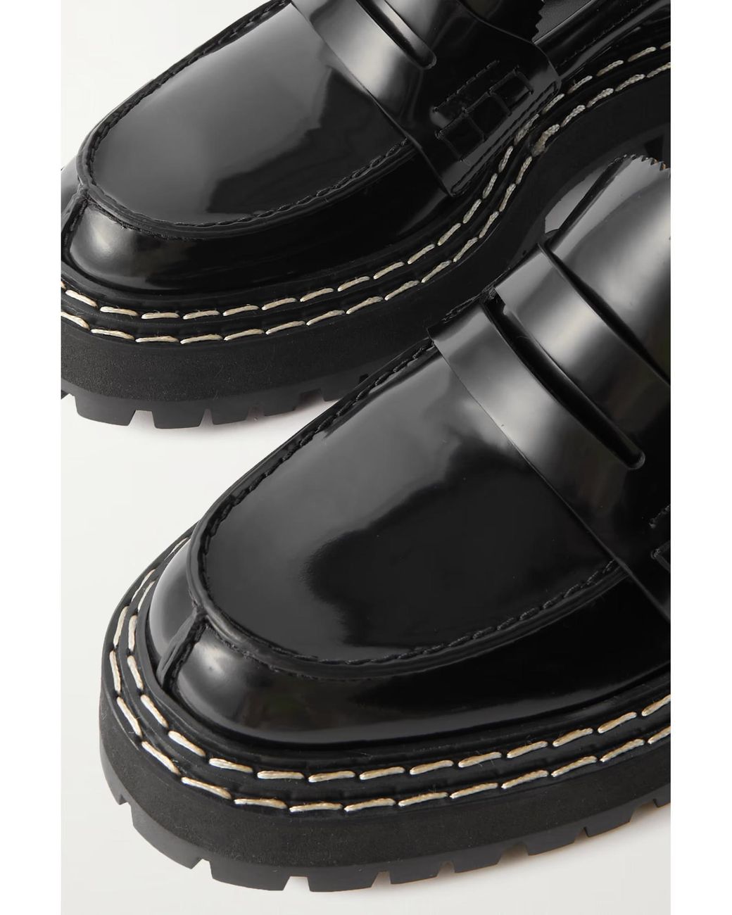 Proenza Schouler Black Platform Loafers