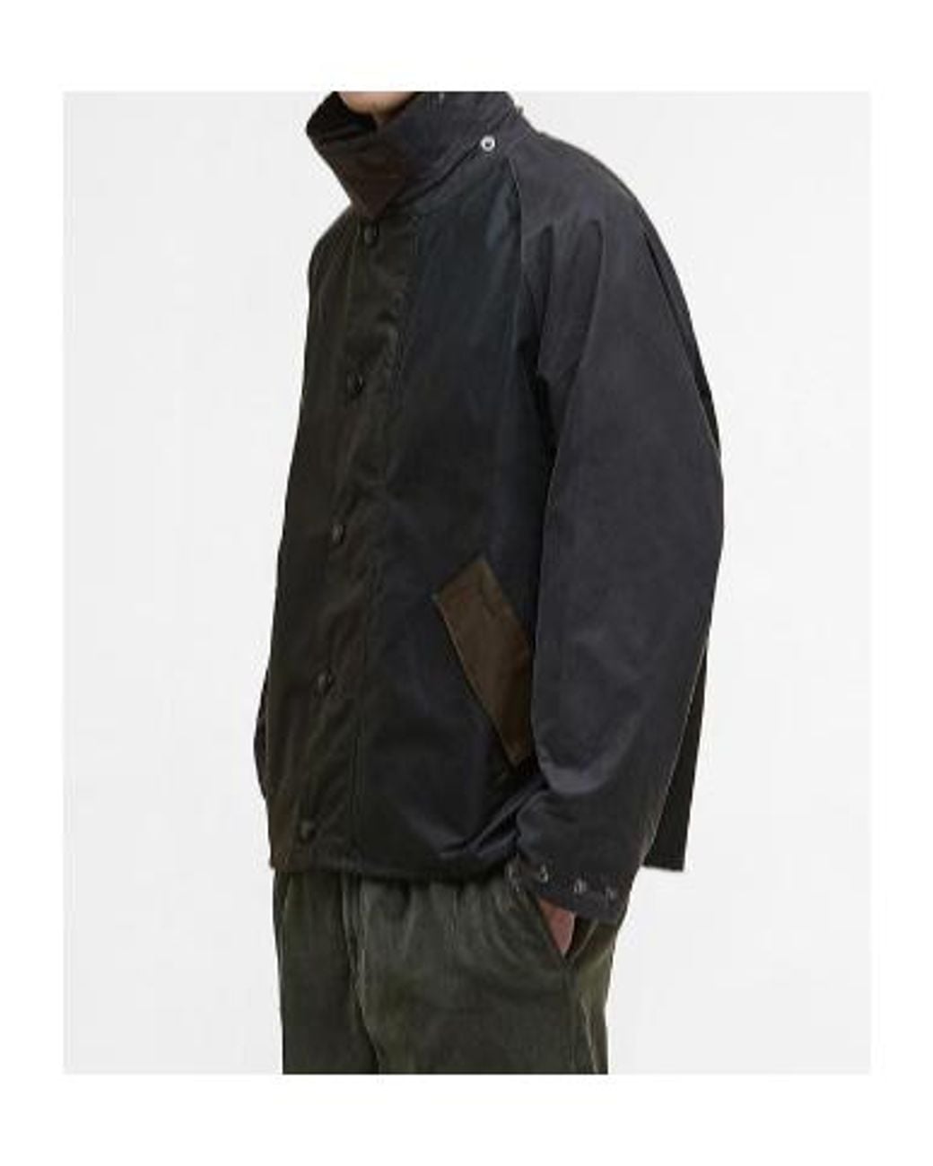 Barbour Black Long Sleeve Buttoned Coat for men