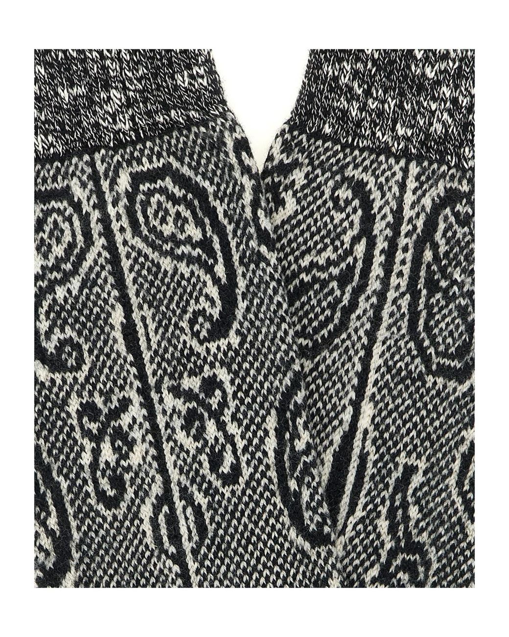 Dries Van Noten Gray Paisley Jacquard Socks
