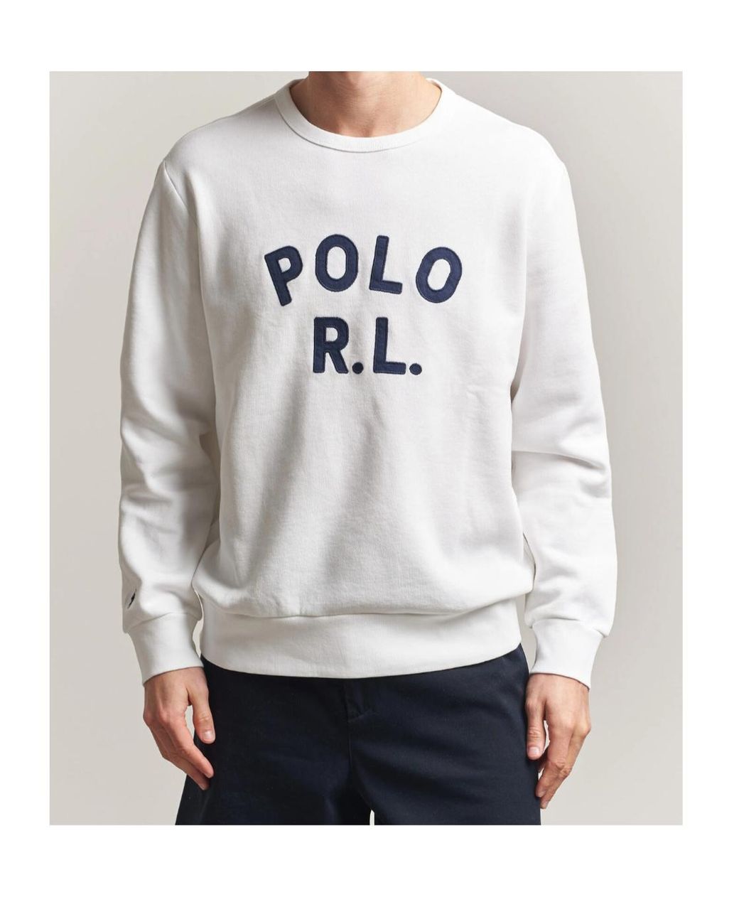 Polo Ralph Lauren White Logo Sweatshirt for men