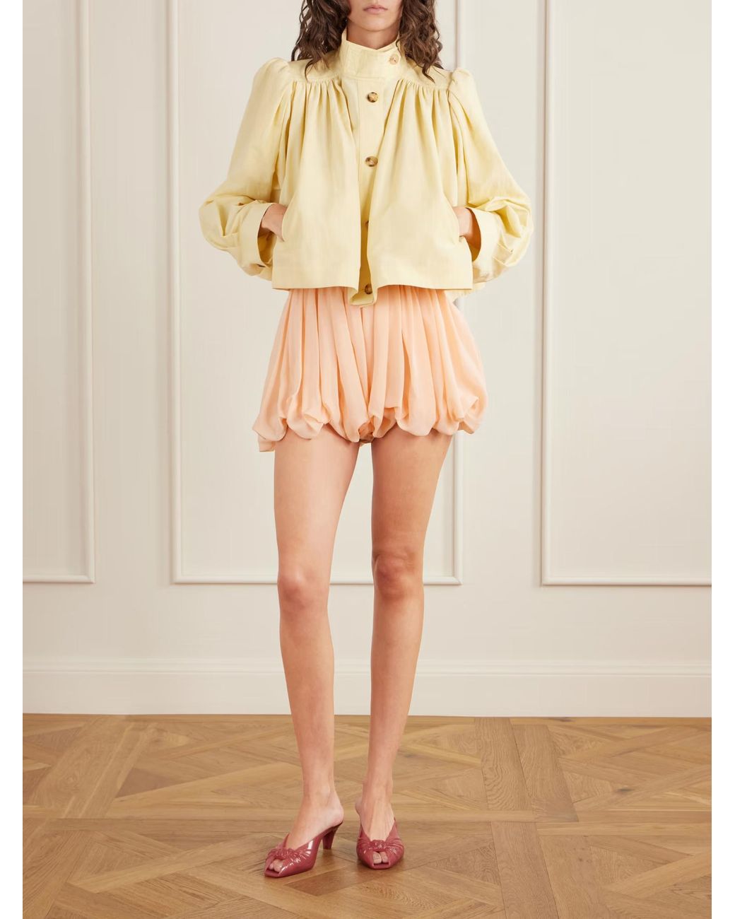Chloé Natural Stand-Up Collar Jacket