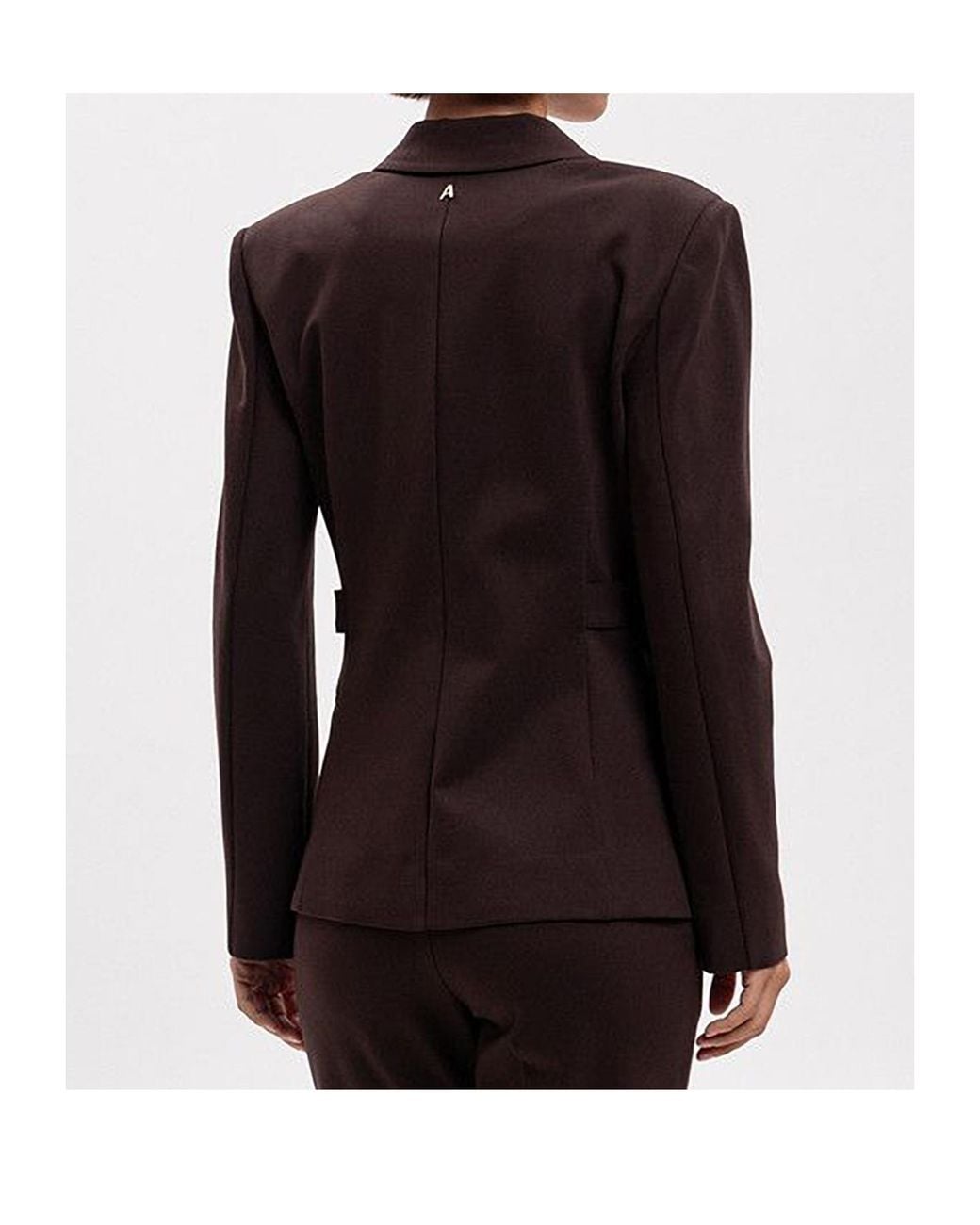 Twinset Brown Single-Button Long-Sleeve Blazer