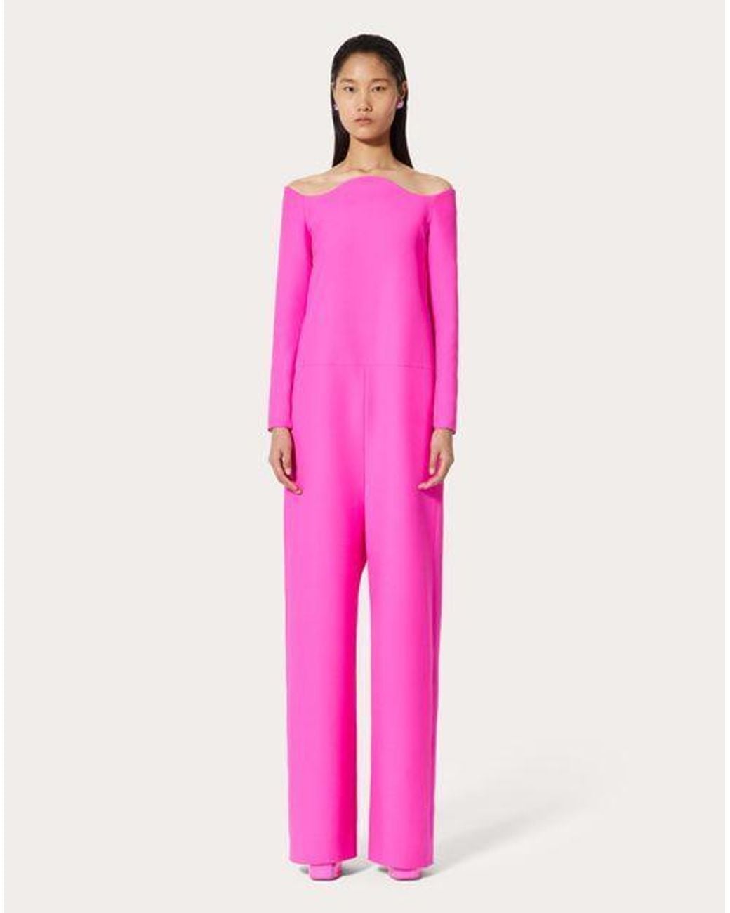 Valentino Pink Off-Shoulder Jumpsuit