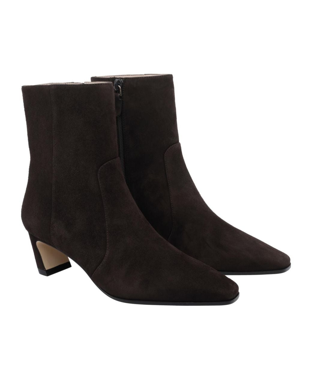 Stuart Weitzman Black Pointed-Toe High-Heeled Ankle Boots