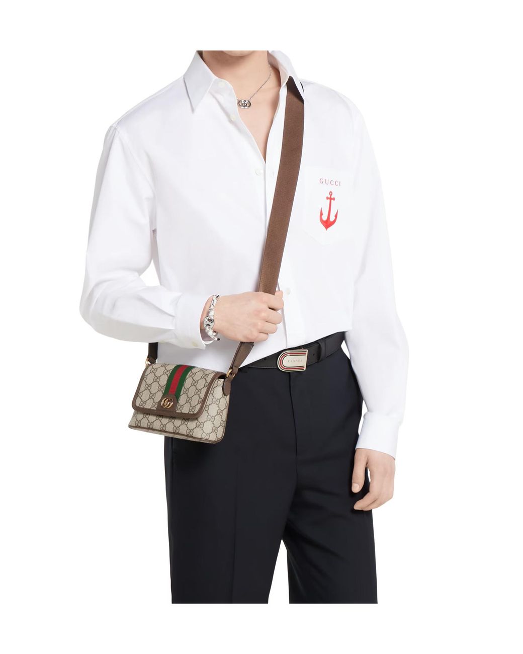 Gucci Black Ophidia Mini Bag for men