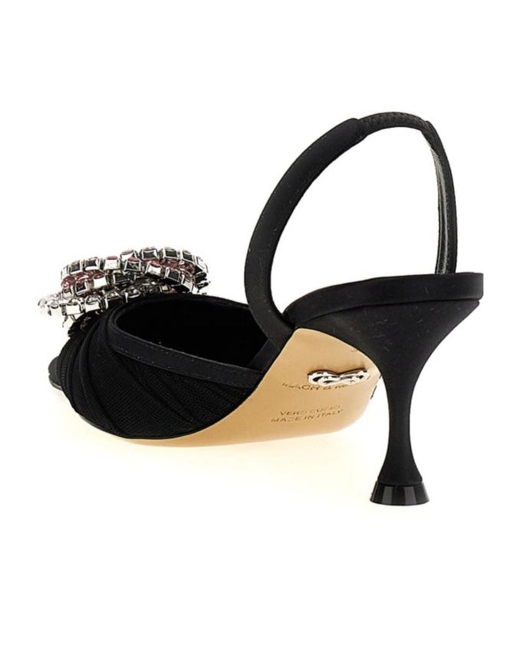 Mach & Mach Black Mach Mach Cosmic Slingback Pumps