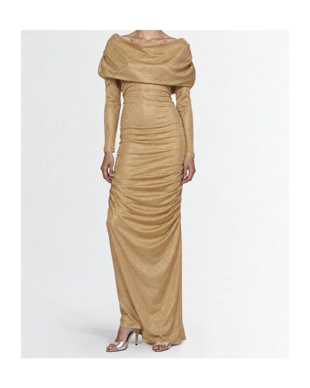 GIUSEPPE DI MORABITO Natural Viscose Blend Long Dress