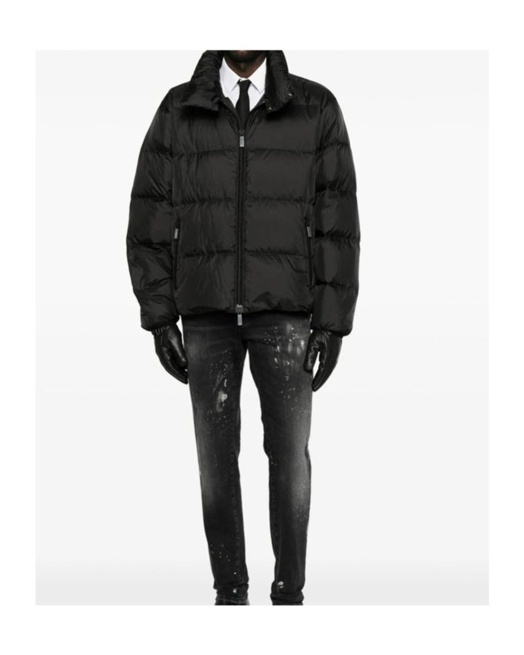 DSquared² Black D2 Upside Down Down Jacket for men