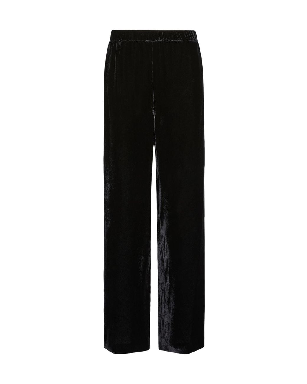 Weekend by Maxmara Black Velvet Palazzo Trouser