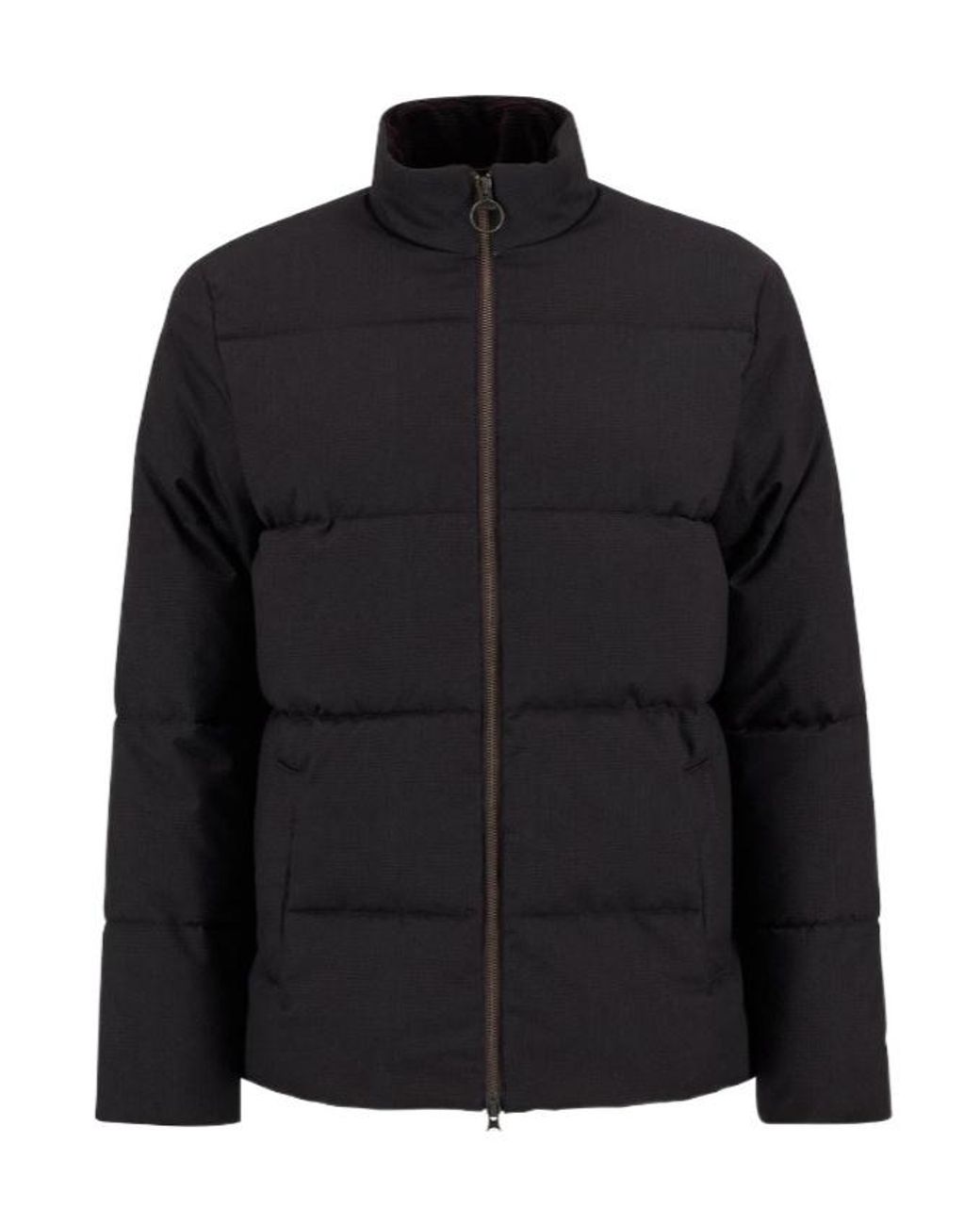 Barbour Black Quilted Zip-Up Jacket for men