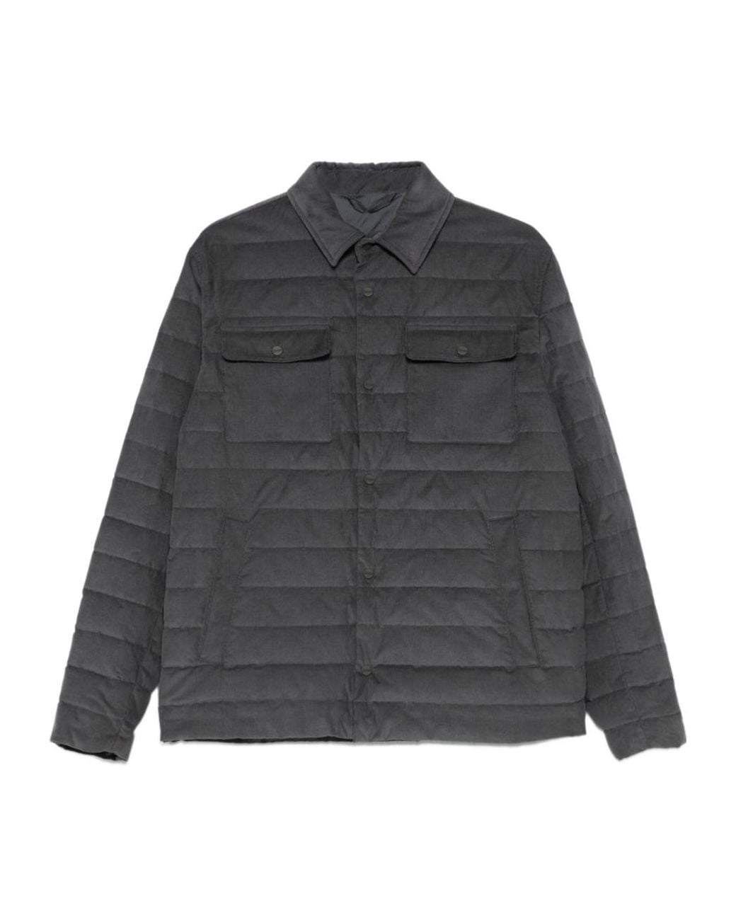 Herno Gray Resort Quilted Jacket for men