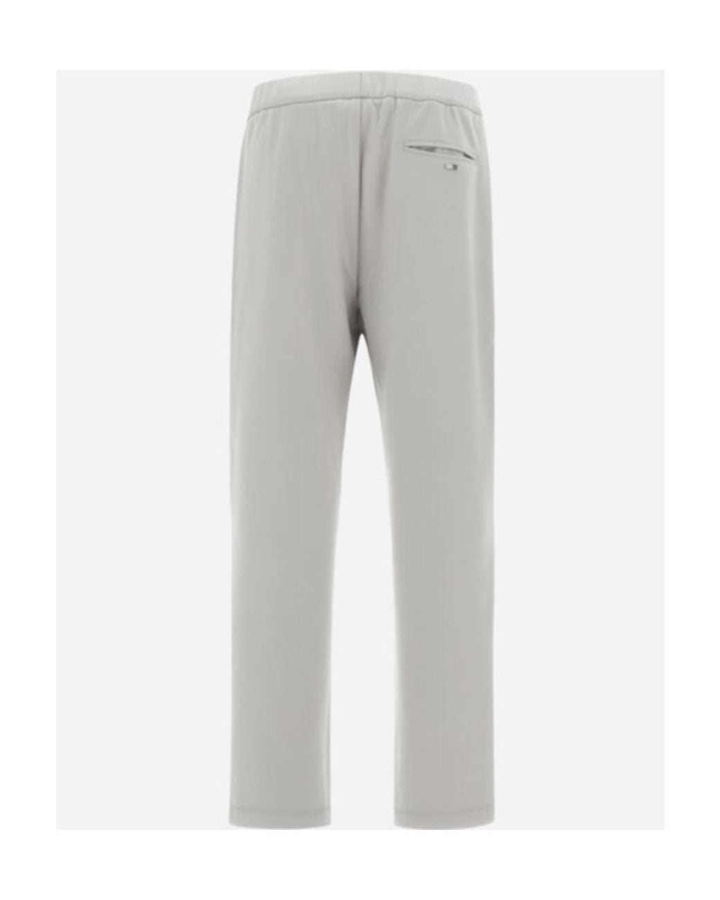 Herno Gray Drawstring Straight-Leg Trousers for men
