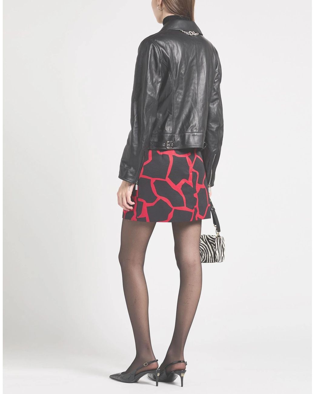 Dolce & Gabbana Red Color-Block A-Line Skirt