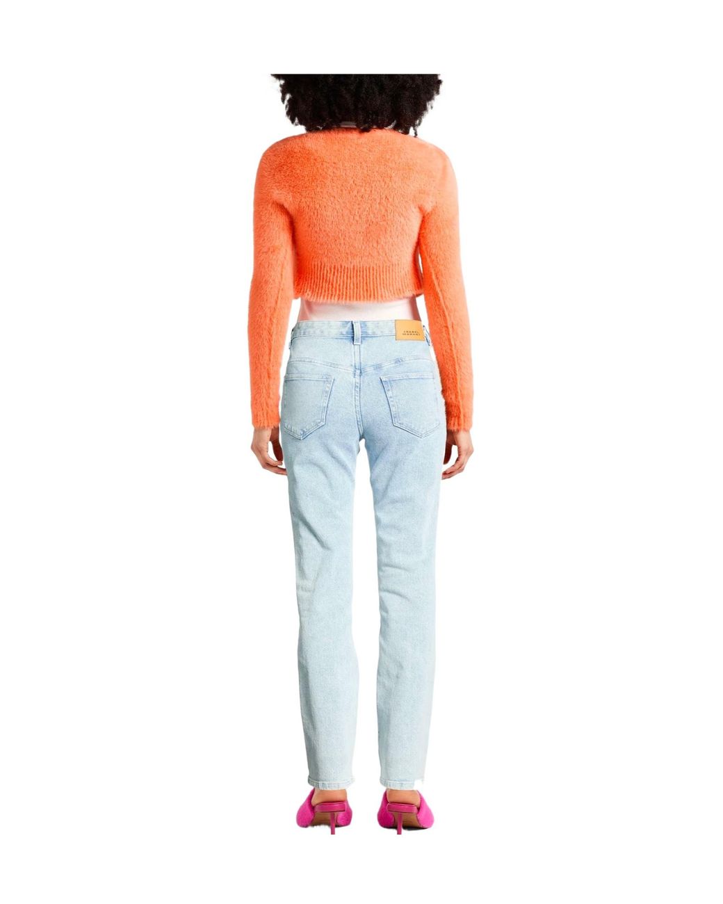 Isabel Marant Blue Minimalist Light-Wash Flared Jeans