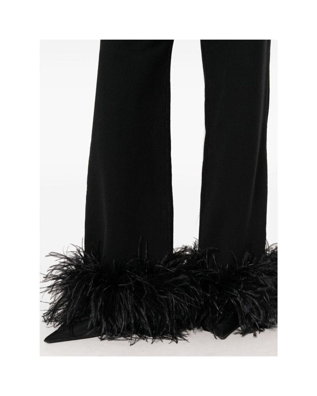 Prada Black Fluff-Edge Trousers
