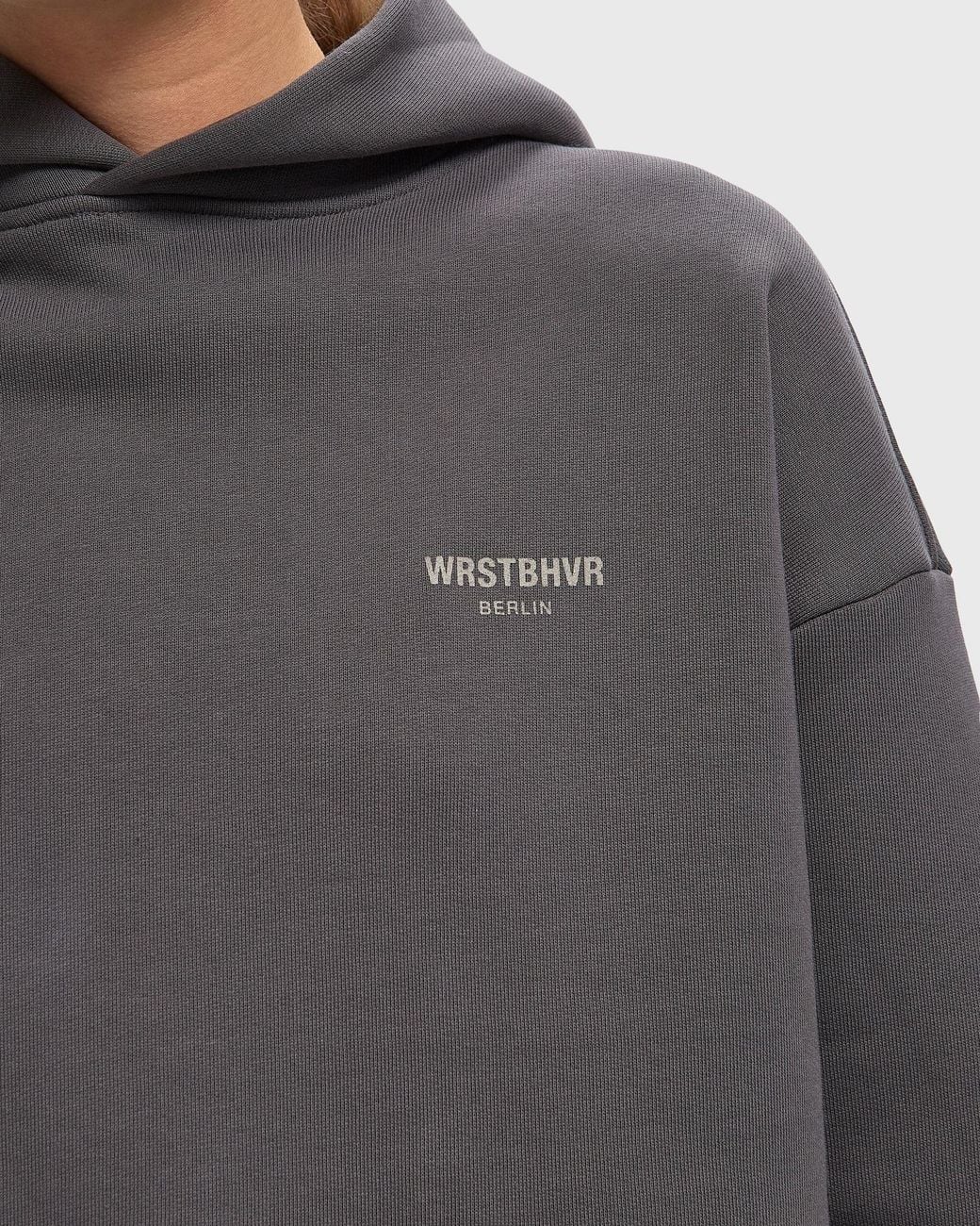 WRSTBHVR Gray Micah V2 Logo-Print Hoodie for men
