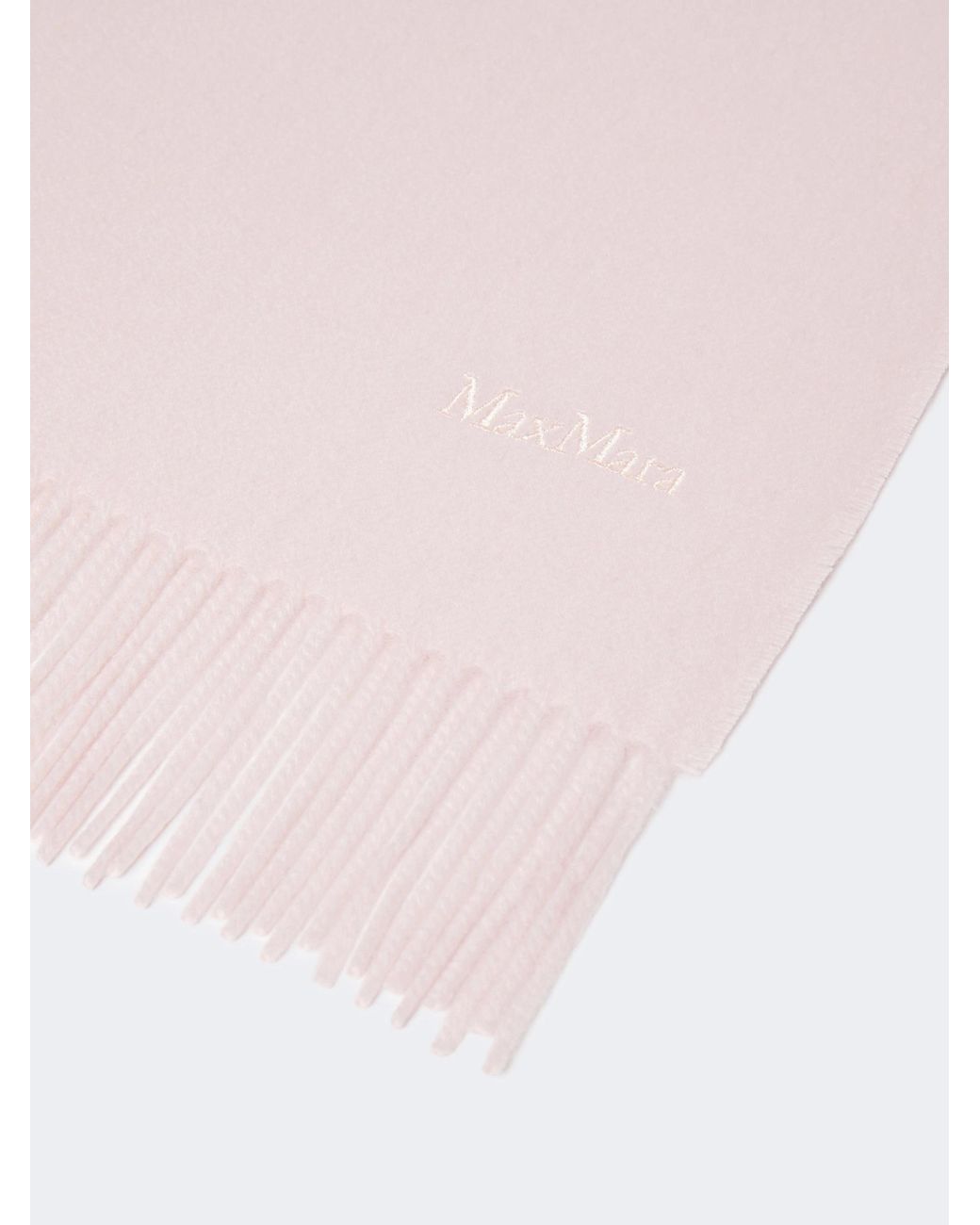 Max Mara Pink Baci Fringed Scarf
