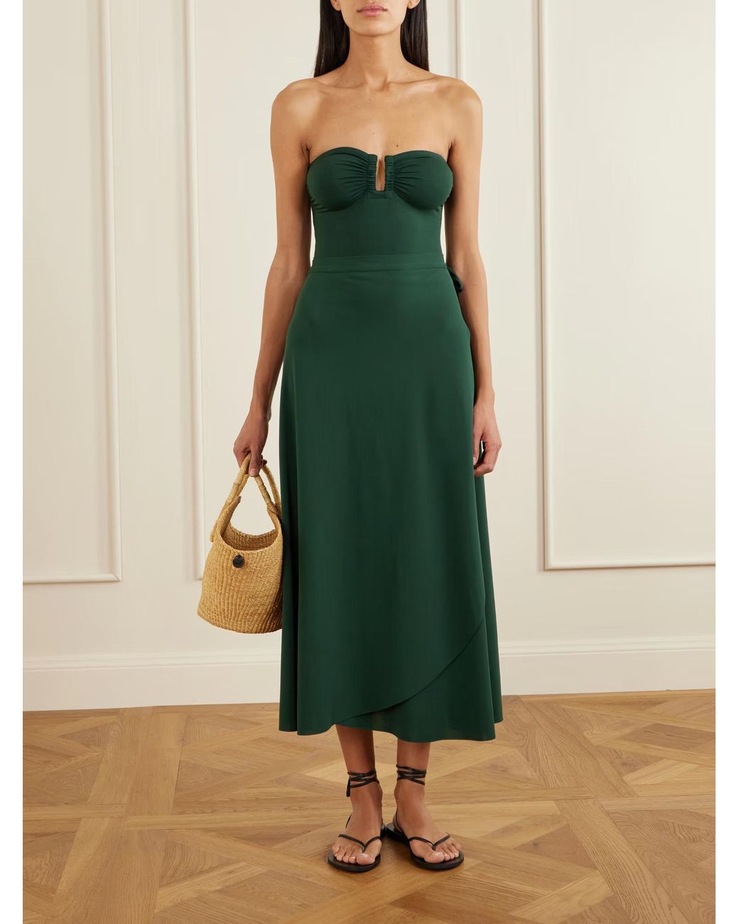 Eres Green Julieta Wrap Sarong Skirt