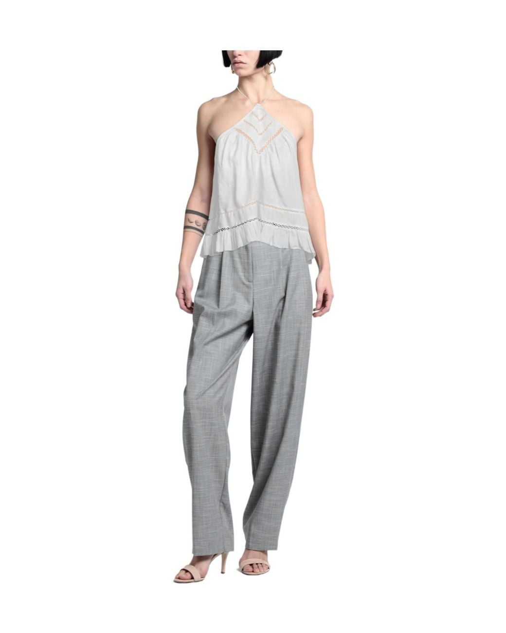 Isabel Marant White Sleeveless Solid-Color Top