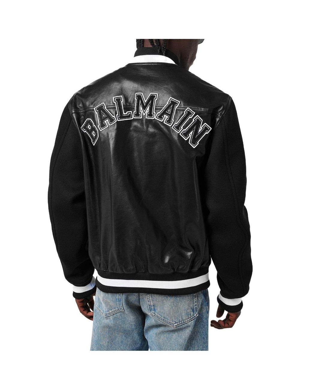 Balmain Gray Logo Varsity Sn53 for men